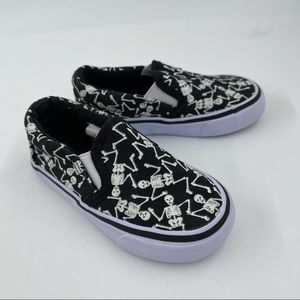 Tommy Bahama Kid’s Toddler’s White Black Skull “ Glow in the Dark” Shoes - SZ 7